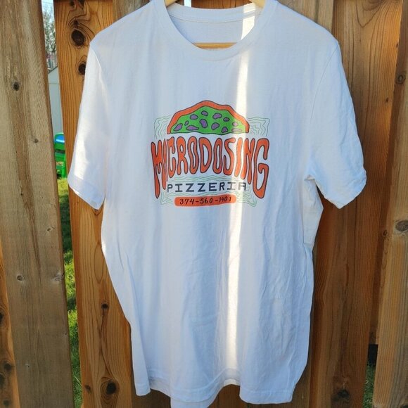 Psychedelic Macrodosing Pizzeria t-shirt Men's XL - Picture 2 of 4